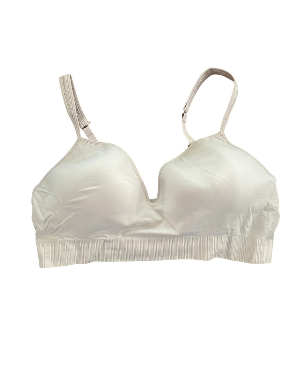 Athleta Ivory Wireless Molded Cup Bra size XL